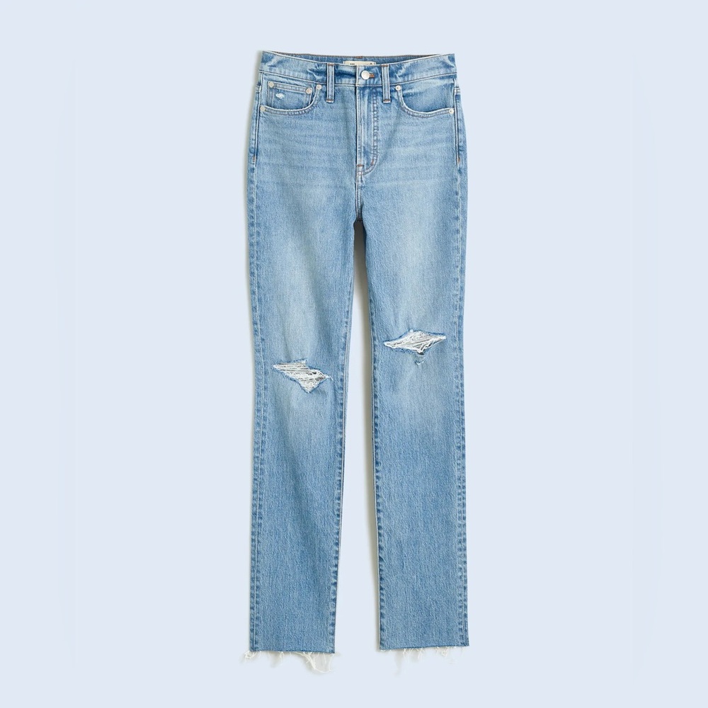 Madewell Light Wash Distressed Jeans